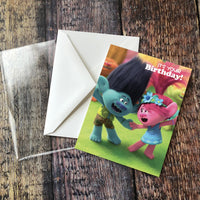 Greeting Card: Trolls, Branch and Queen Poppy It's Your Birthday! - Pack of 6