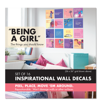 Wall Decal Set: Being a Girl - Pack of 4