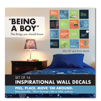 Wall Decal Set: Being a Boy - Pack of 4