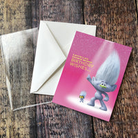 Greeting Card: Trolls, Guy and Tiny Diamond Let's Lay Down Some Birthday Wishes... - Pack of 6