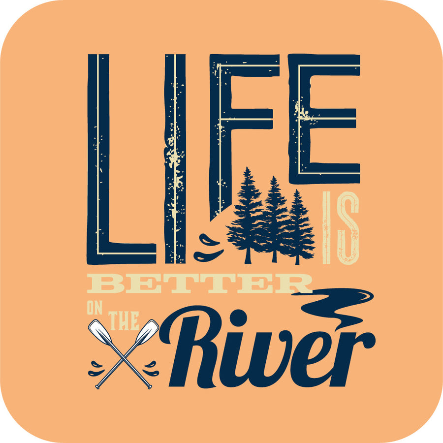 Life is Better on the River (Peach with Oars) [Design 15]
