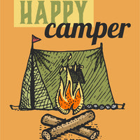 Happy Camper with Campfire (Orange) [Design 34]