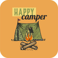 Happy Camper with Campfire (Orange) [Design 34]