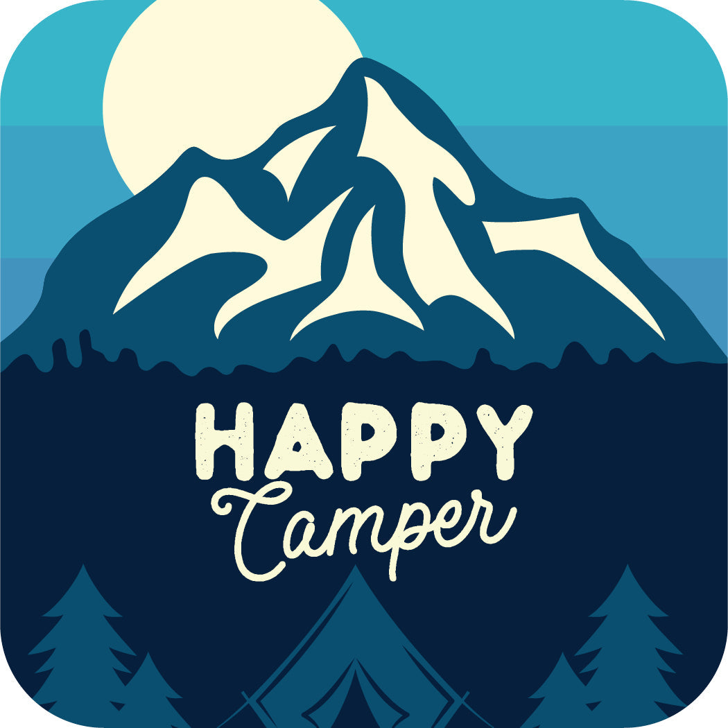 Happy Camper (Blue with Mountains) [Design 9]