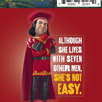 Sticker: Shrek, Lord Farquaad She's Not Easy - Pack of 6