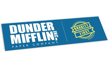 Bumper Sticker: Dunder Mifflin "Quabity First" - Pack of 6