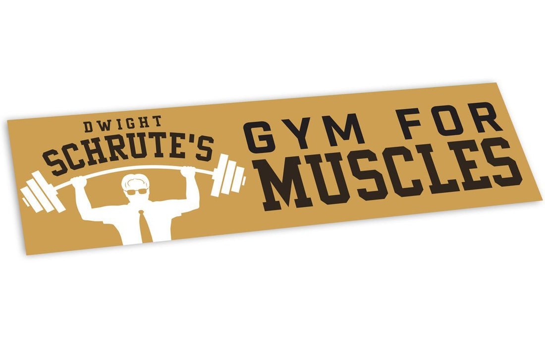 Bumper Sticker: Dwight Schrute’s Gym for Muscles - Pack of 6