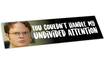 Bumper Sticker: You Couldn't Handle My Undivided Attention - Pack of 6