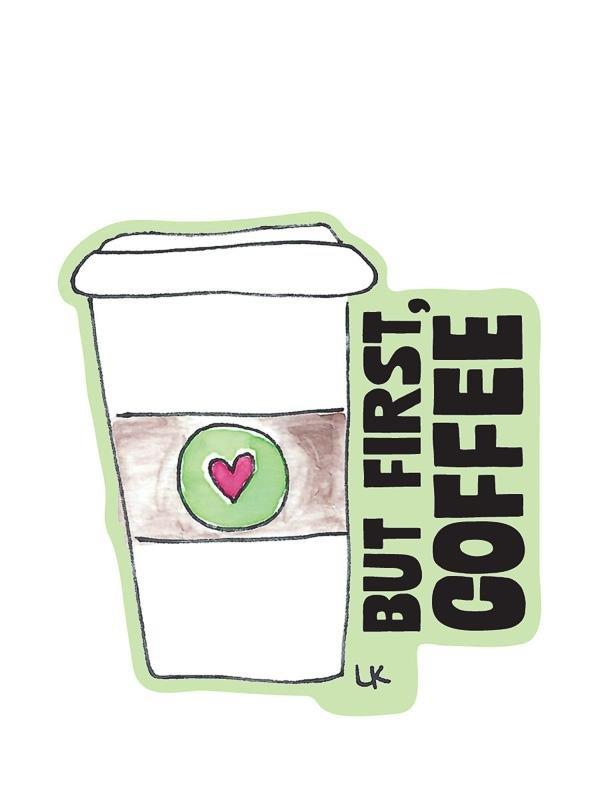 Sticker: But First Coffee - Pack of 6
