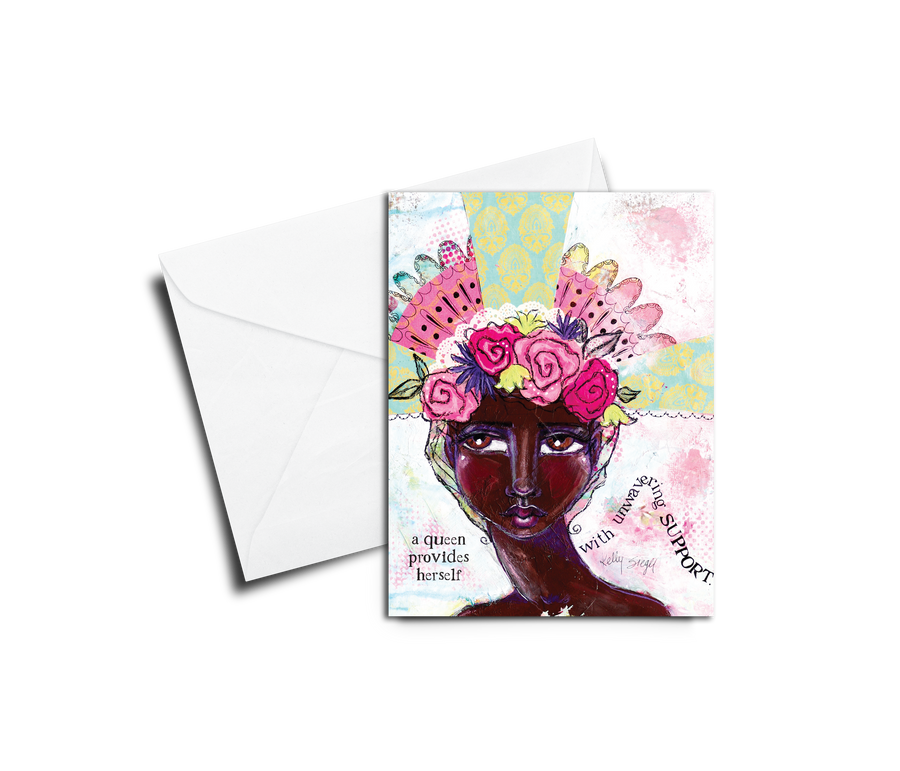 Greeting Card: Kelly Siegel A Queen Provides Herself - Pack of 6