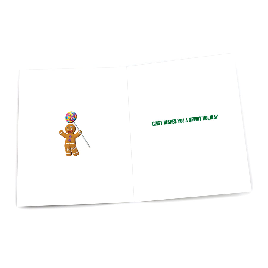 Greeting Card: Shrek, Gingy Love, Peace & Gumdrop Buttons - Pack of 6