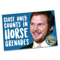 Magnet: Parks and Rec, Andy Dwyer "Horse Grenades" - Pack of 6