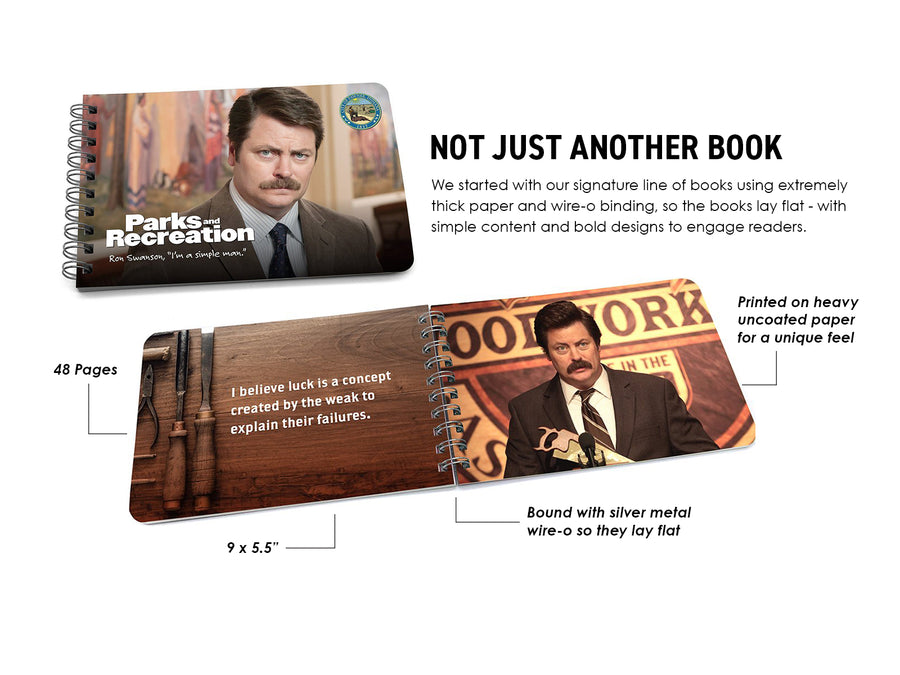 Book: Parks and Rec, Ron Swanson Quotes - Pack of 6