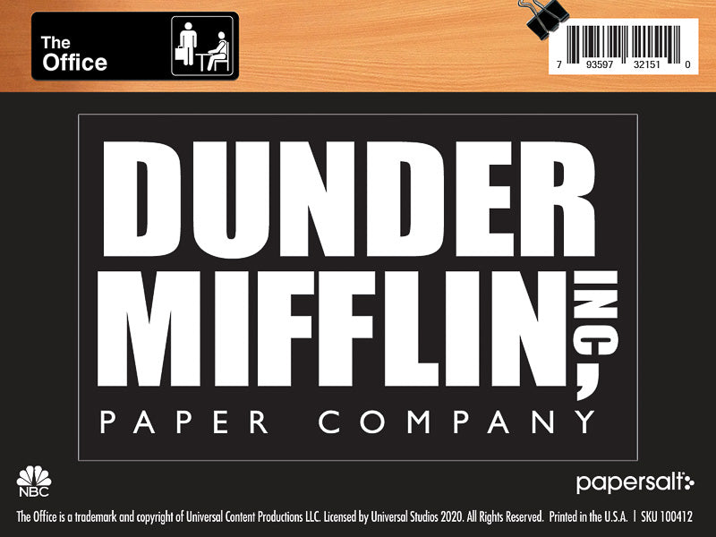 Sticker: The Office, Dunder Mifflin Logo - Pack of 6