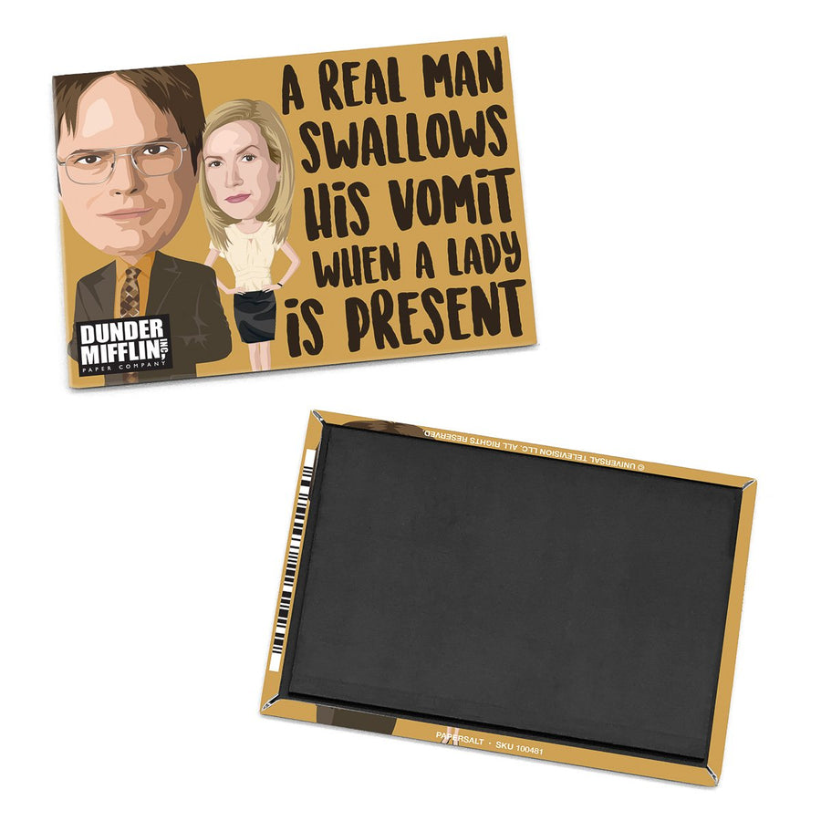 Magnet: The Office "A Real Man Swallows His Vomit" - Pack of 6