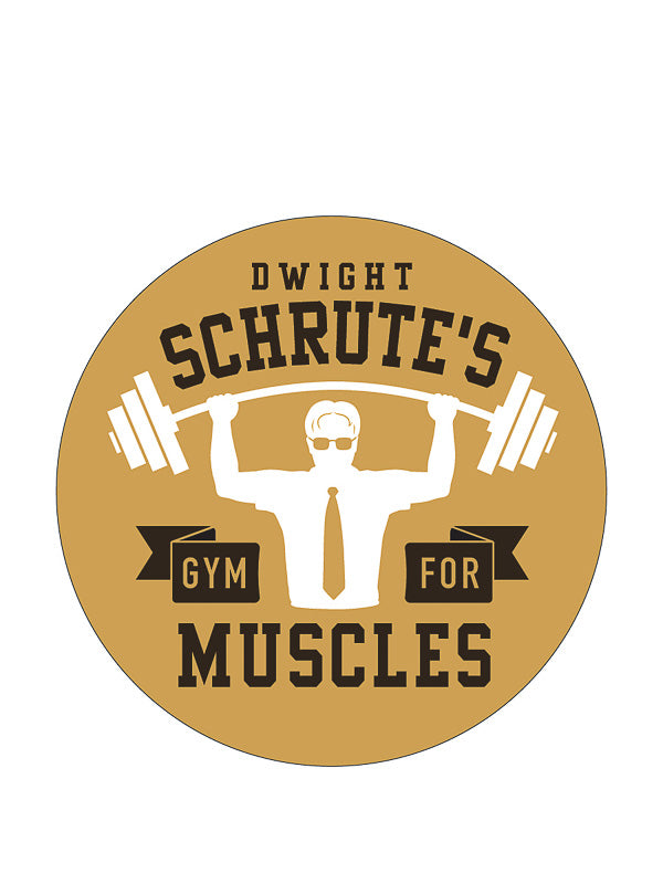 Sticker: The Office, Dwight Schrute's Gym for Muscles - Pack of 6