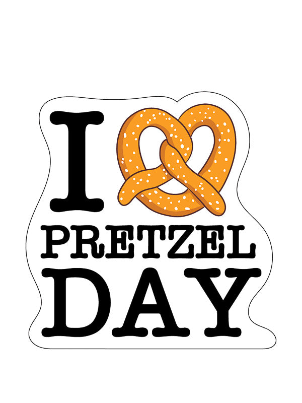 Sticker: The Office, I Love Pretzel Day - Pack of 6