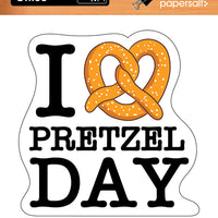 Sticker: The Office, I Love Pretzel Day - Pack of 6