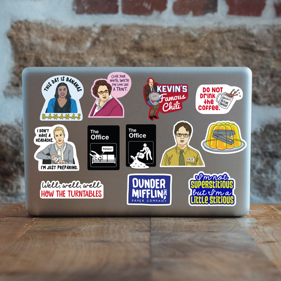 Sticker: The Office, Well, Well, Well, How the Turntables - Pack of 6